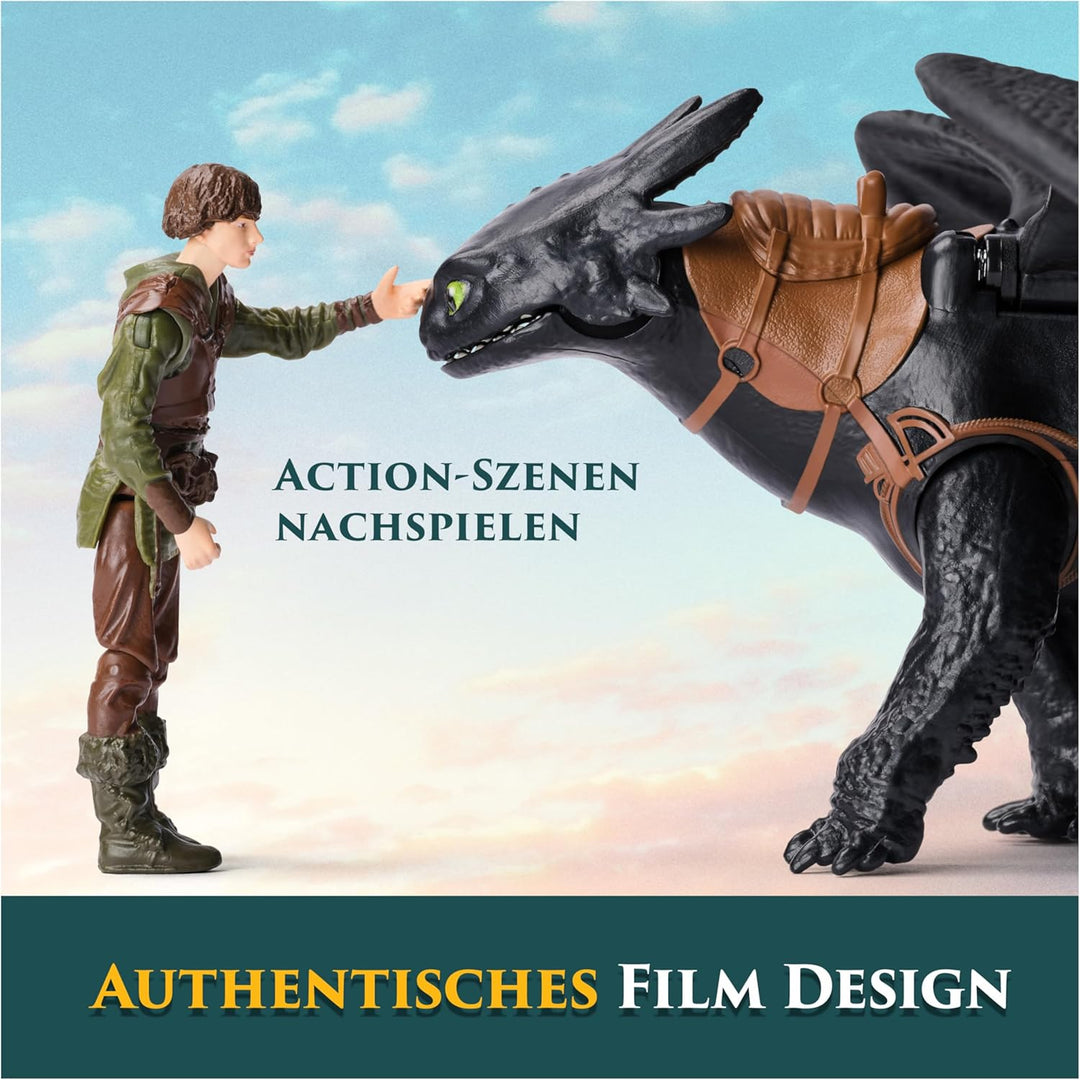 Dreamworks How to Train your Dragon, Wikinger und Drachen Actionfiguren-Set, Ohnezahn und Hicks, Spi