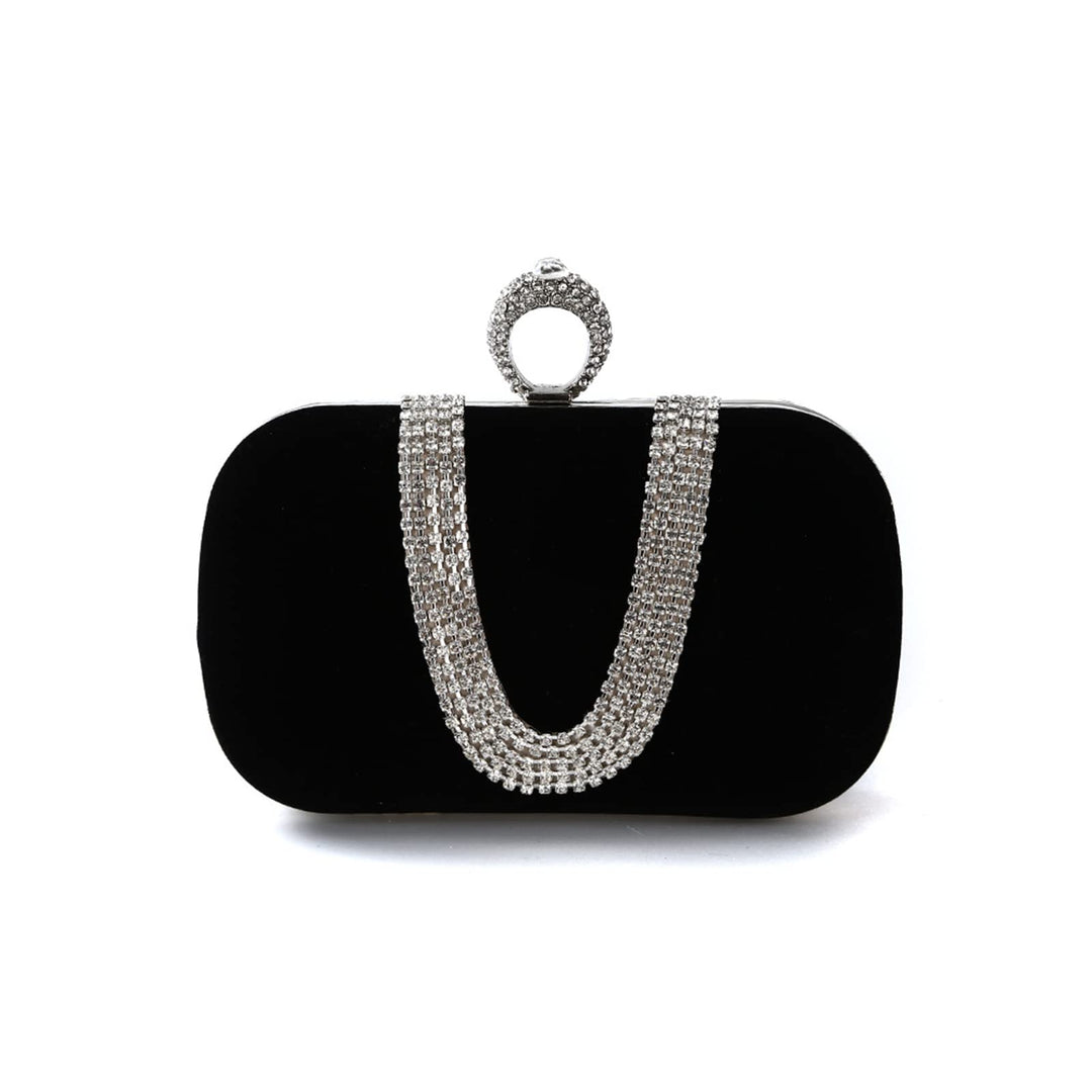 CORIOS Damen Abendtasche Samt Clutch Tasche Glitter Strass Handtasche Glänzend Schultertasche Kette
