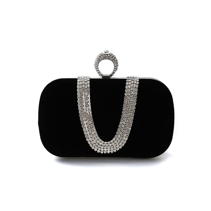 CORIOS Damen Abendtasche Samt Clutch Tasche Glitter Strass Handtasche Glänzend Schultertasche Kette