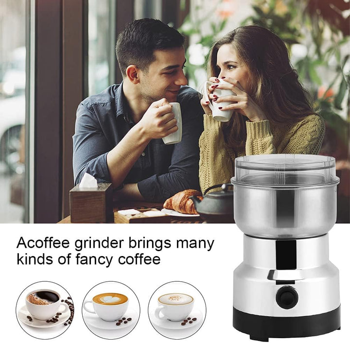 Kaffeemühle Elektrisch, Kaffeebohnen aus Edelstahl Getreide Mühle Kaffeemühle und Gewürzmühle mit Ed