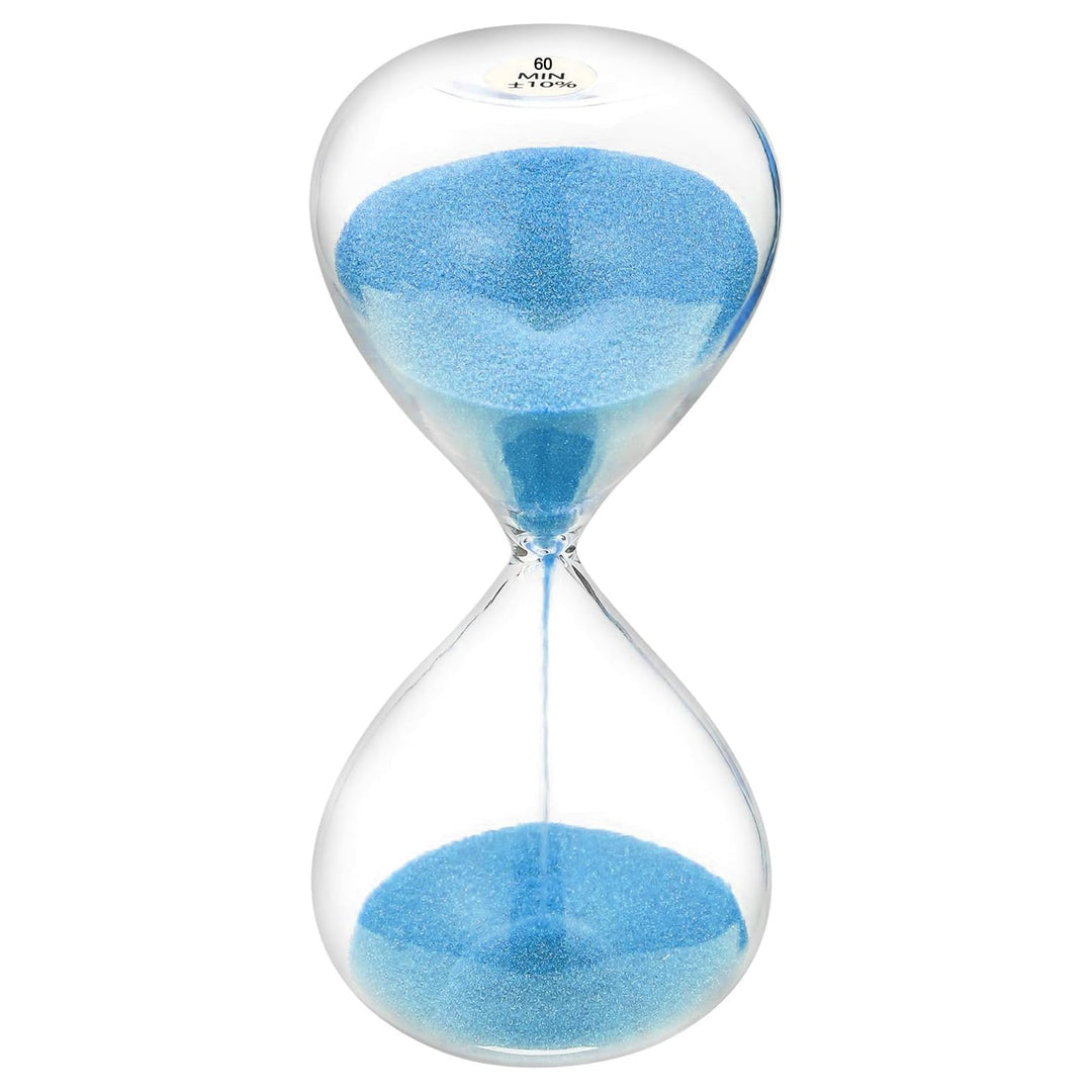 SuLiao Sanduhr, Sanduhr 60 Minuten Blau Glas Sanduhr Zeit Sanduhr Grossr 60 Min Geeignet für Home De