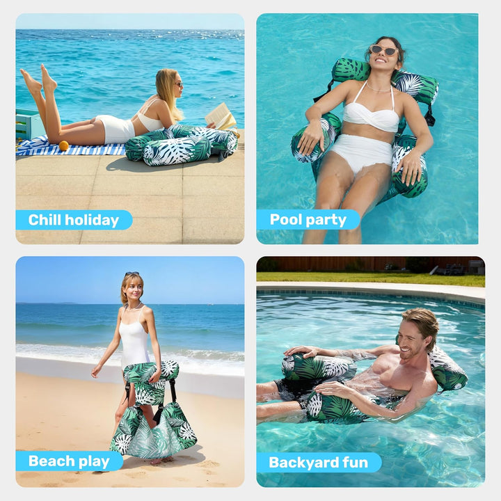 SLOOSH Luftmatratze Pool Wasser für Erwachsene, aufblasbarer Sessel, schwimmende Hängematte, aufblas