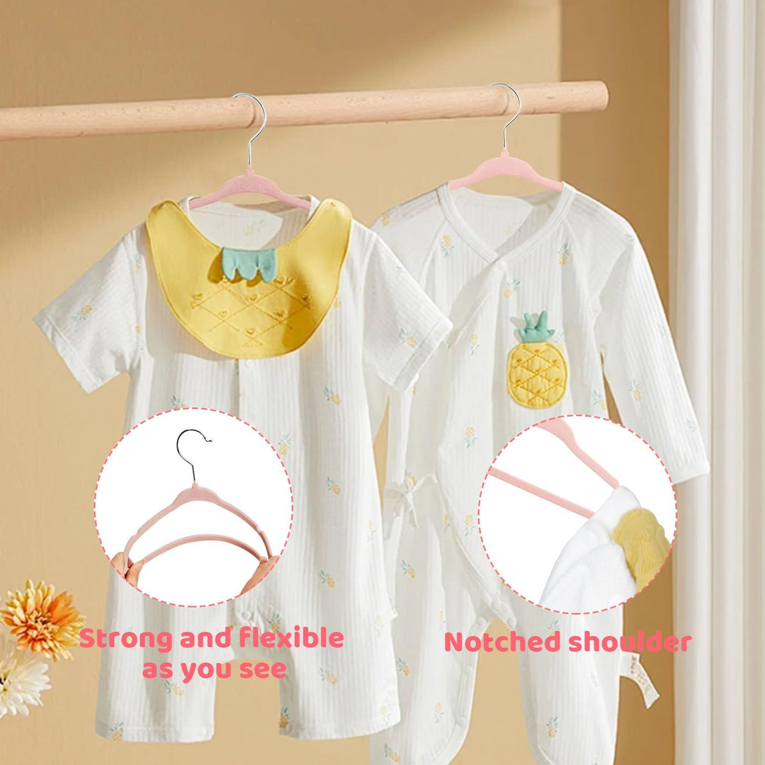 ManGotree Baby Samt Kleiderbügel, Säugling und Kleinkind Kleiderbügel, rutschfeste Kinder Kleiderbüg
