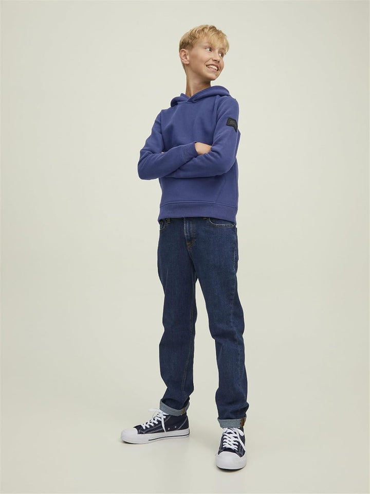 JACK & JONES Boy Kapuzenpullover Logo Kapuzenpullover Für Jungs 140 Navy Blazer, 140 Navy Blazer