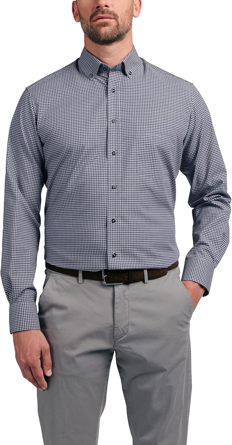 ETERNA Langarm Hemd Karo Popeline mit Tasche, Modern Fit 41 Gelb, 41 Gelb