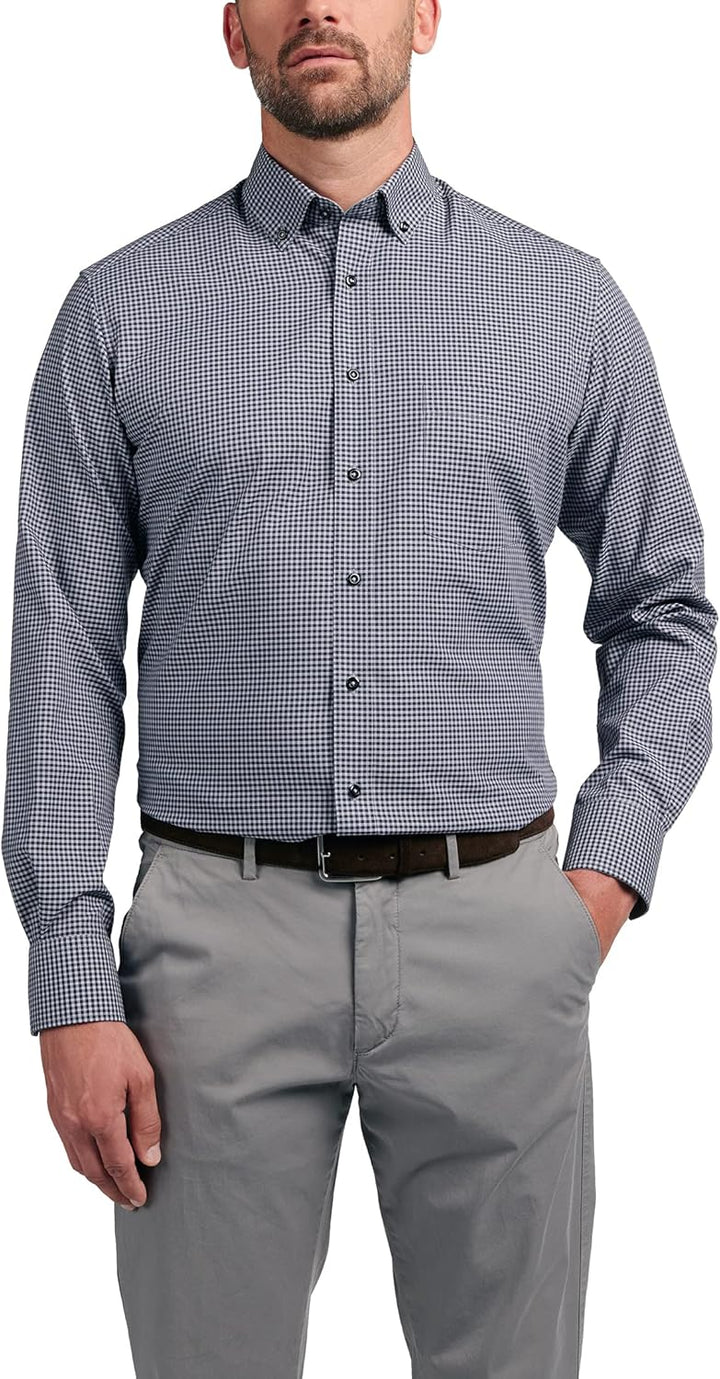 ETERNA Langarm Hemd Karo Popeline mit Tasche, Modern Fit 41 Gelb, 41 Gelb
