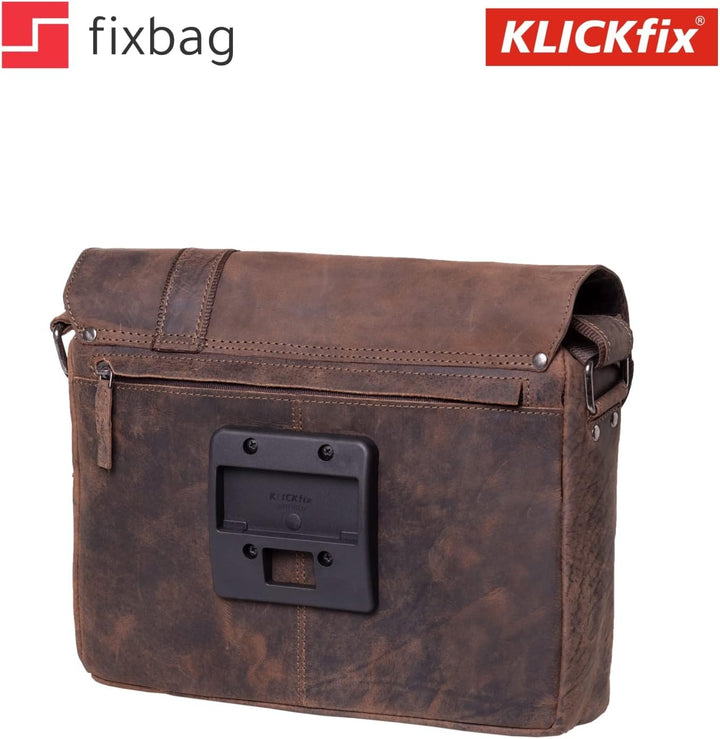 fixbag FB1447144 - Fahrrad-Umhängetasche mit Klickfix Adapterplatte + Caddy Adapter, Fahrradtasche f