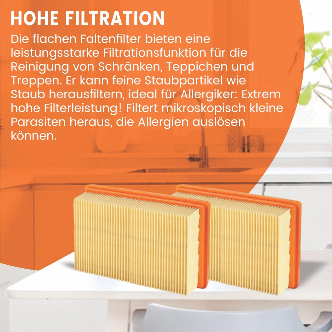 Flachfaltenfilter Filter passend für original Kärcher NT 25/1 Ap, NT 35/1 Ap, NT 35/1, NT 45/1, NT 5