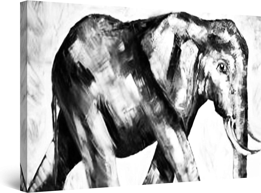 Startonight Leinwandbilder Schwarz und Weiss Elefant, Doppelansicht Überraschung Modernes Dekor Kuns