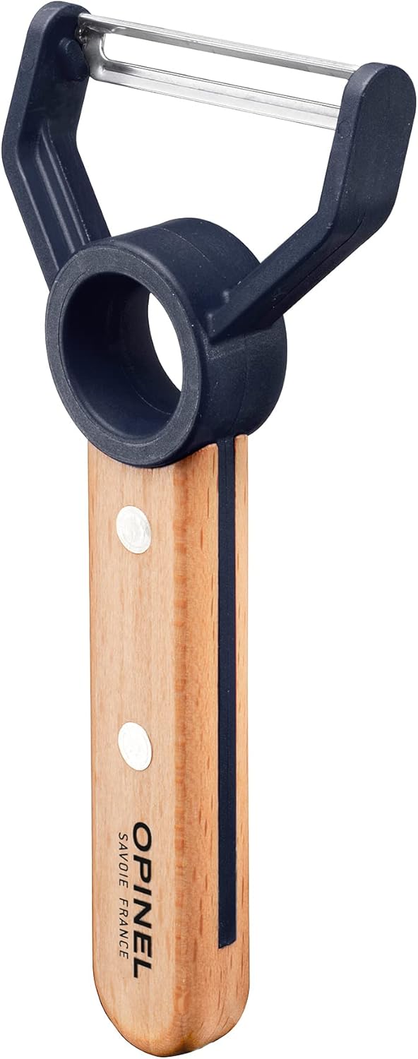 Opinel Le Petit Chef Küchenmesser-Set für Kinder, 3-teilig, in Blau, Kochmesser, Fingerschutz, Spars