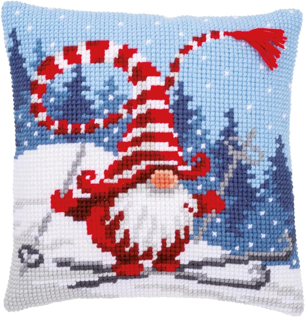 Vervaco PN-0172809 Kreuzstichkissen, Mehrfarbig, 40x40cm, 40x40cm