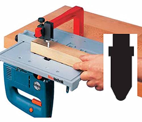 Neutechnik Präz.-Stichsägetisch für jede Stichsäge - Basisgerät + 4 extra langen Sägeblätter Typ BOS
