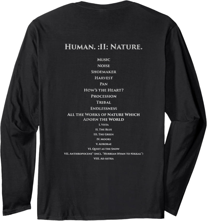 Human. :II: Nature. (Nightwish Logo + Album-Trackliste) Langarmshirt