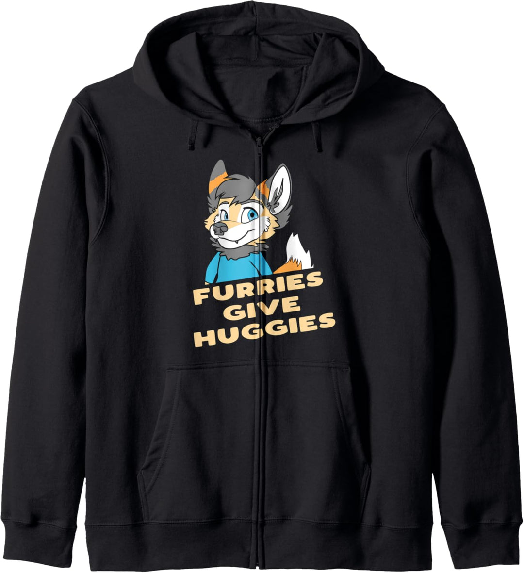 Furries Give Huggies – Furry Hug – lustiger süsser OwO Fursuit Kapuzenjacke