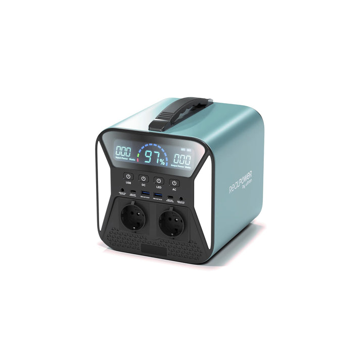 RealPower PS-300C Powerstation, 76.800mAh/ 276,4 Wh externer mobiler Stromspeicher mit 300W Leistung
