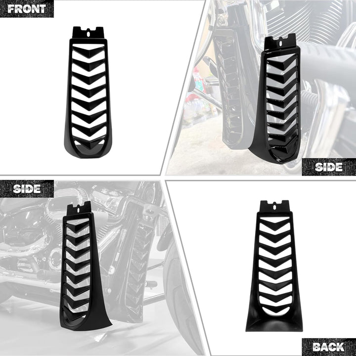 HDBUBALUS Schwarze untere vordere Kinnspoiler Air Dam Verkleidung Abdeckung für Harley Softail Stree