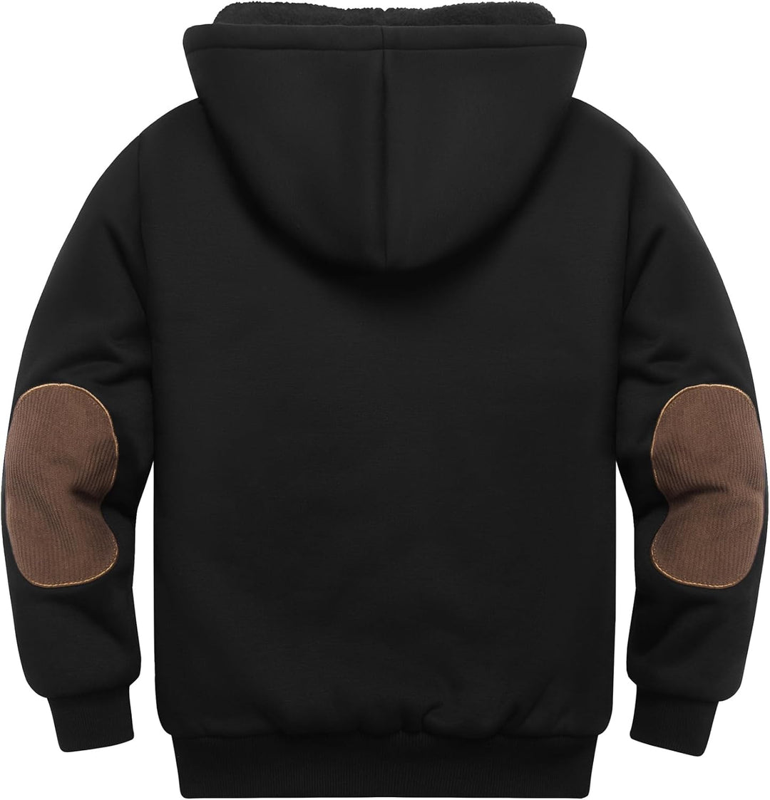 JACKETOWN Jungen Sweatjacke Gefüttert Kinder Hoodie Sweatshirt Kapuzenpullover Fleecejacke mit Kapuz