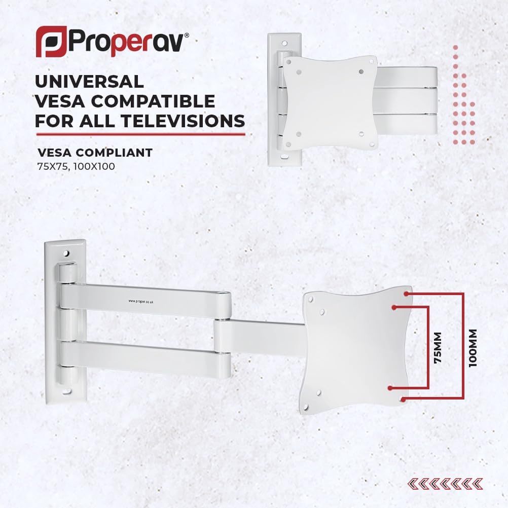Proper Robuste Swing Arm Wand TV Halterung für 33 cm 48,3 cm 55,9 cm 58,4 cm 61 cm und 71,1 cm LCD-