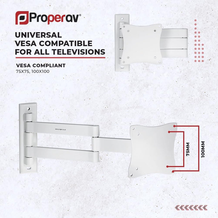 Proper Robuste Swing Arm Wand TV Halterung für 33 cm 48,3 cm 55,9 cm 58,4 cm 61 cm und 71,1 cm LCD-