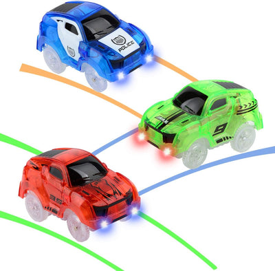 Strax Bahn Auto, Carrera Strax Autos Leuchtendes Spielzeugautos Rennstreckenzubehör Kompatibel mit M