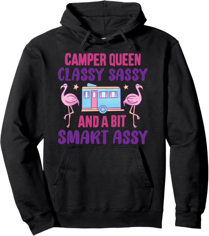 Lustige Camping Camper Queen Pullover Hoodie