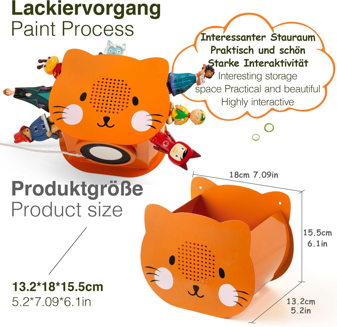 Katzenform Tonie Regal vollständig magnetisches Toniebox Regal für mehr als 25-35 Figuren + Box Toni