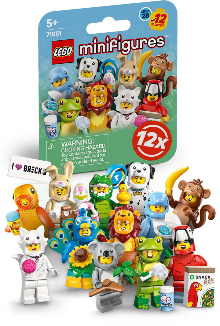 Lego Minifiguren Serie 28 mit 12 Figuren: Komplett-Set der Lego Minifiguren Serie 71051 Tiere (inkl.