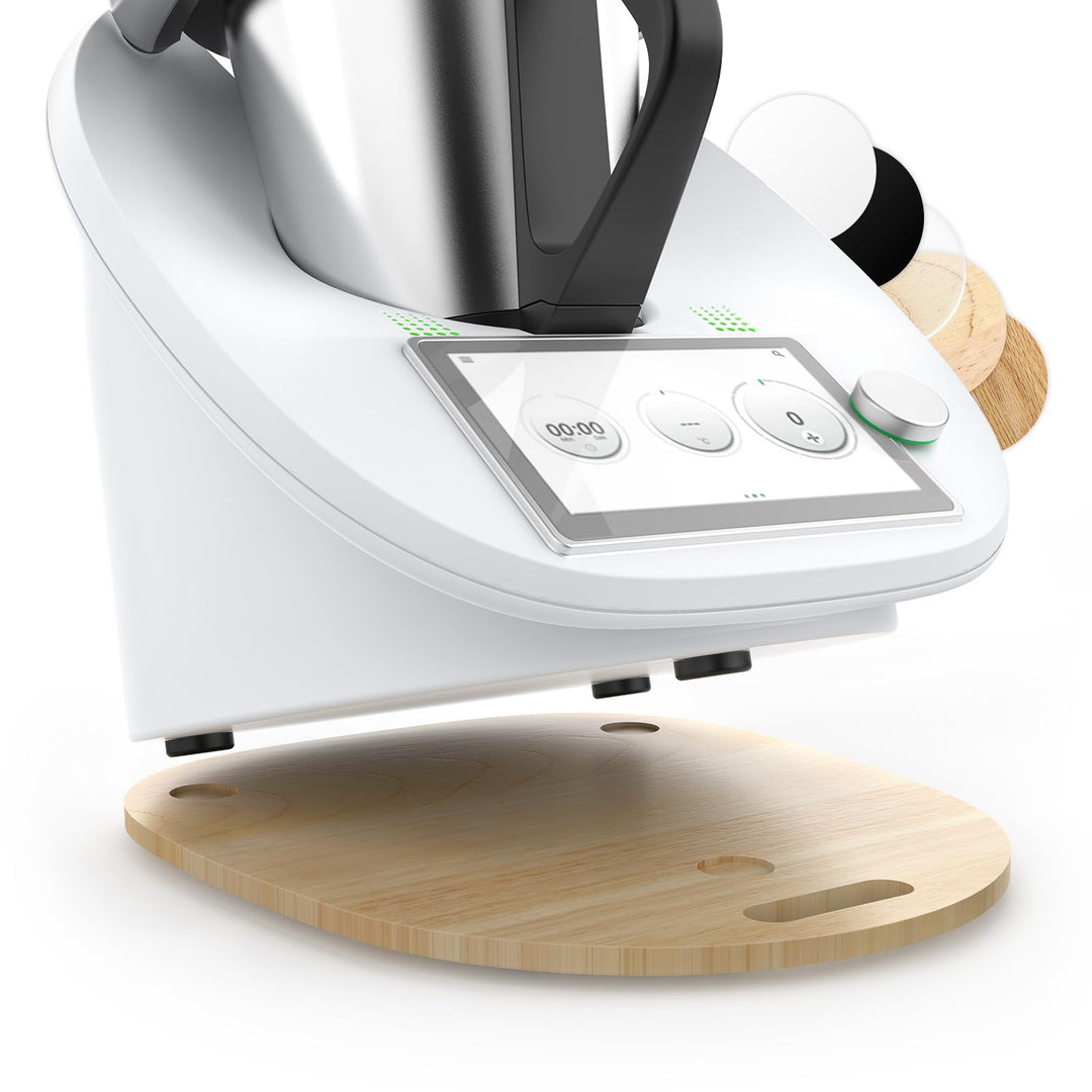 Siegvoll Gleitbrett für Thermomix TM6 TM5 aus Holz, Gleiter müheloses Verschieben Rollbrett, Zubehör