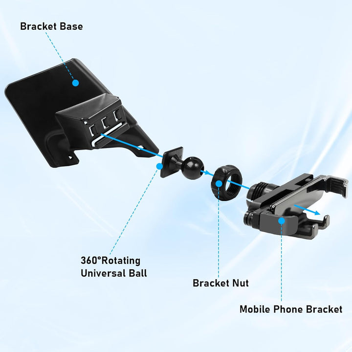 TTCR-II Kompatibel mit Ford Fiesta MK7 2009-2016 Handyhalterung | Fiesta MK7 Smartphone Halter Armat