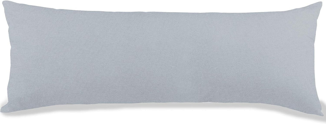 aqua-textil Classic Line Kissenbezug 2er-Set 40 x 200 cm Silber grau Baumwolle Seitenschläferkissen