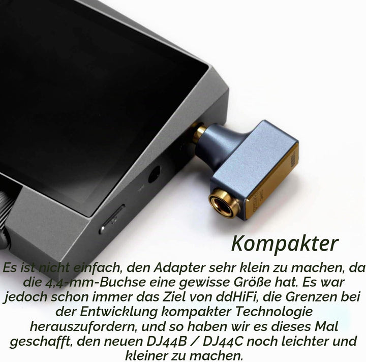 Linsoul DD HiFi DJ44C Mark II 4.4mm Female to 3.5 Male Headphone Adapter with Gold-Plated Copper Soc