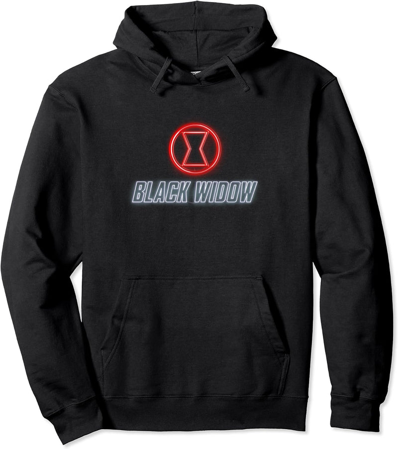 Marvel Black Widow Neon Glow Logo Pullover Hoodie