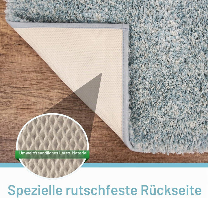 FCSDETAIL rutschfeste, Hochflor Badteppiche, Maschinenwaschbare Badematte, Badvorleger mit Wasserabs
