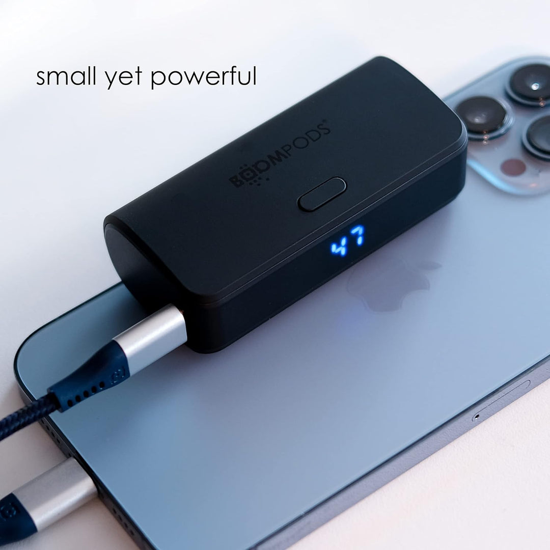 Boompods Powerboom Power Bank Schnellladefunktion 5000mAh - Universal USB/USB-C Powerbank klein, Han