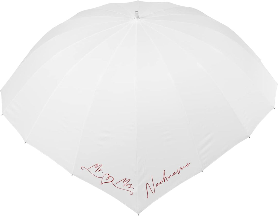 iX-brella Hochzeitsschirm Brautschirm Wedding Heart - personalisiert mit Name - filigranes Herz klei
