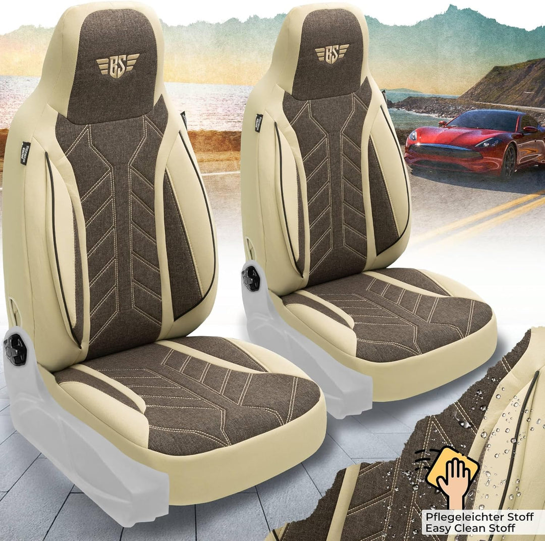 BREMER SITZBEZÜGE Mass Sitzbezüge Schonbezüge für Subaru Outback 5 PLKT211 PLKT211 - Beige/Braun Out