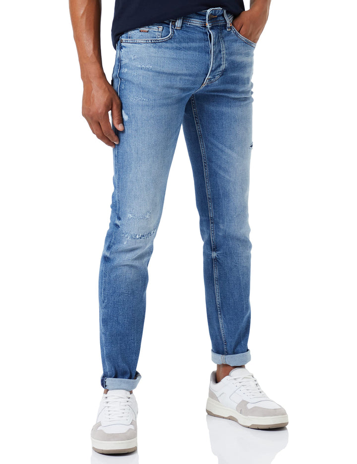 BOSS Herren Taber Zip Bc-c Jeans 38W / 34L Bright Blue, 38W / 34L Bright Blue