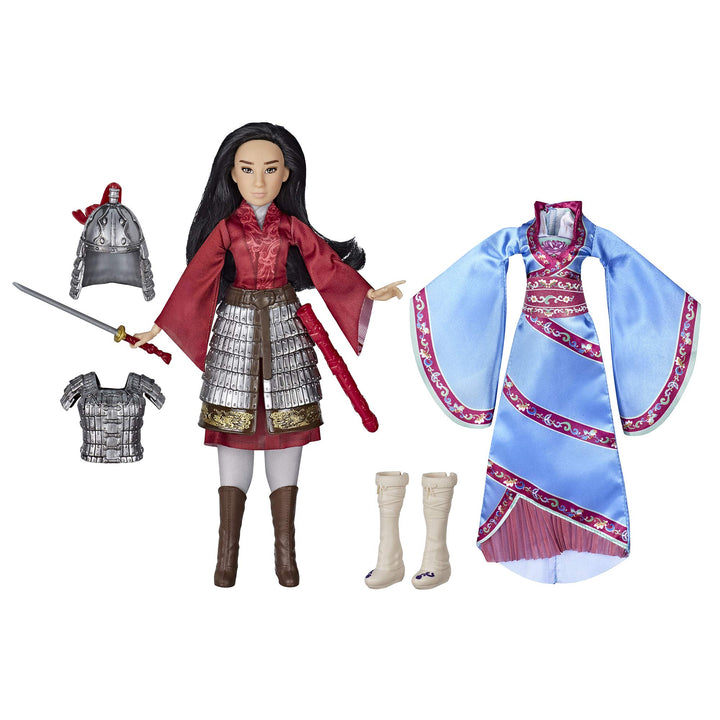 Disney Mulan Two Reflections Set, Modepuppe mit 2 Outfits und Zubehör, Spielzeug inspiriert von Disn