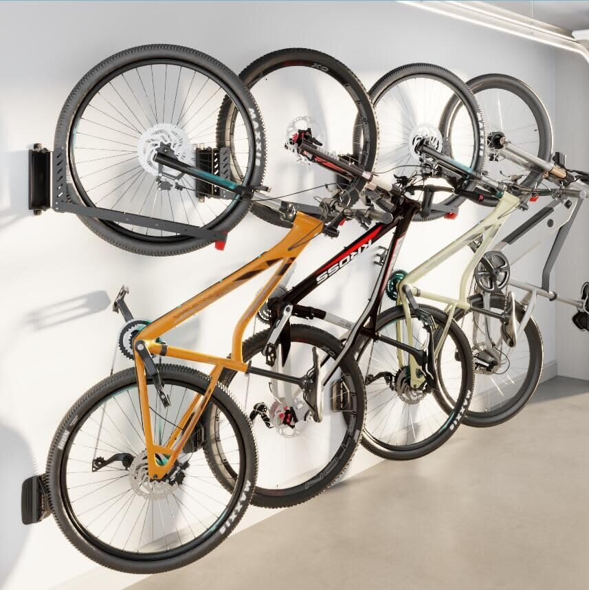 monTEK Schwenkbare Fahrrad Wandhalterung, Fahrradhalterung Wand ohne schweres Heben, platzsparender