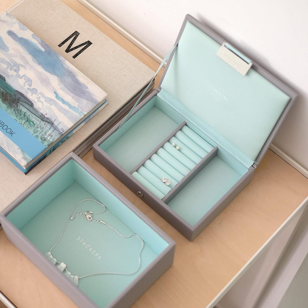 Stackers Grau Mint Mini Schmuckschatulle