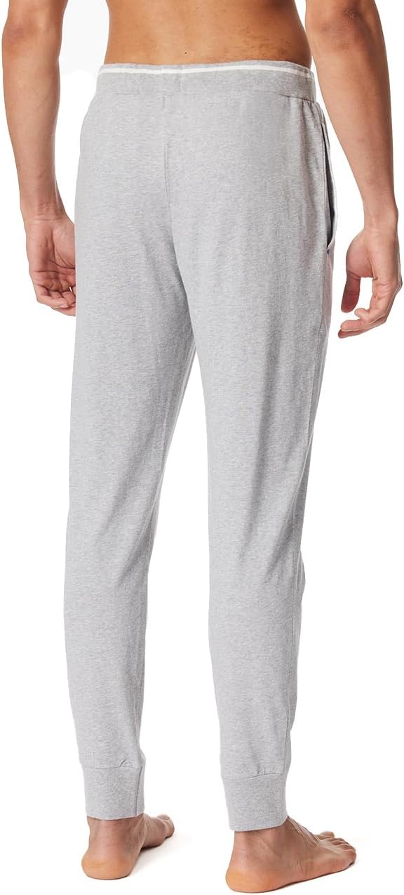 Schiesser Herren Schlafhose lang mit Bündchen - Mix + Relax - Organic Cotton 52 Grau-mel._182183, 52