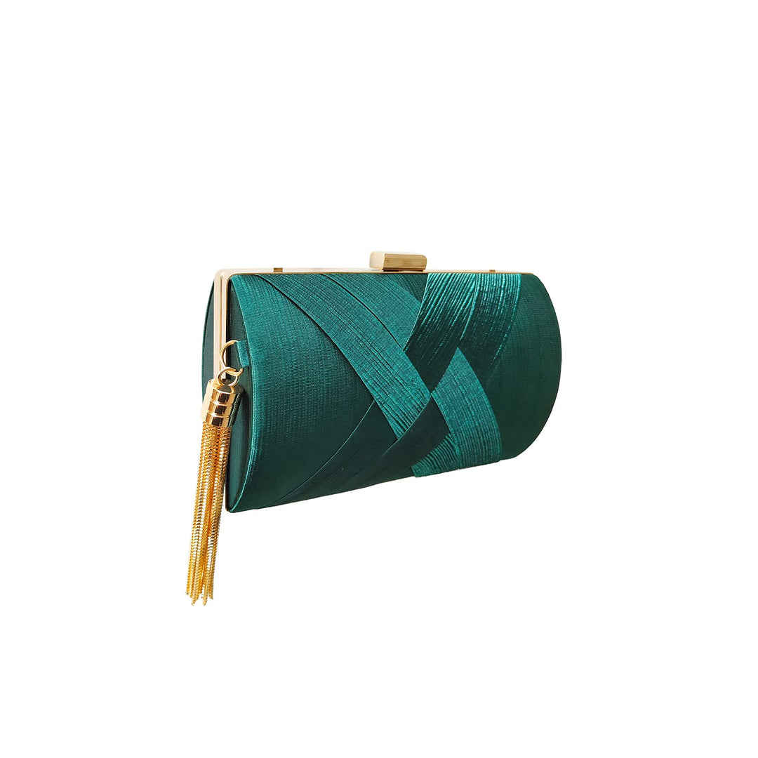 CORIOS Damen Clutch Tasche Abendtasche Fransen Kettentasche Tasche Luxurious Klein Umhängetasche Ele