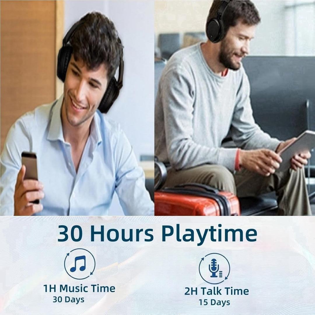 Kabelloses TV-Kopfhörer mit USB Transmitter für Senioren, Bluetooth5.3 Über-Ohr Headset, 30 Stunden