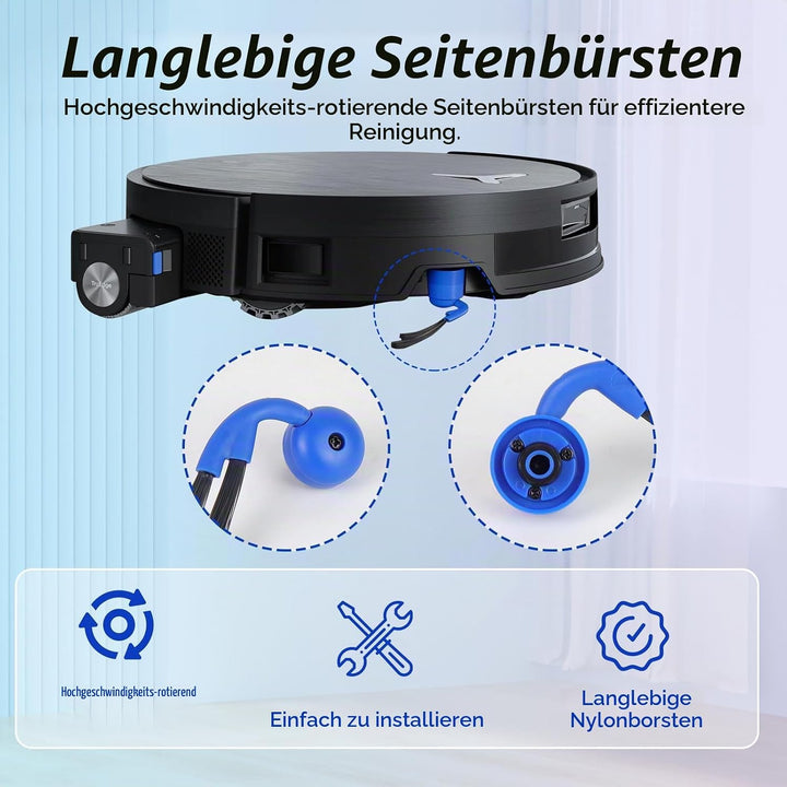 X11 Zubehör für ECOVACS X11 OMNICYCLONE / X11 PRO Omni / X9 Pro Staubsauger,1 Hauptbürste,1 Rolle Wi