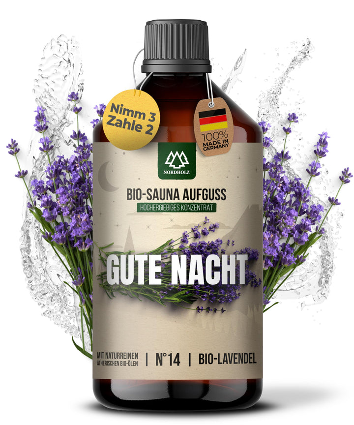 NORDHOLZ® Saunaaufguss BIO [NATURREINE ÄTHERISCHE BIO-ÖLE] Sauna Aufgussmittel 