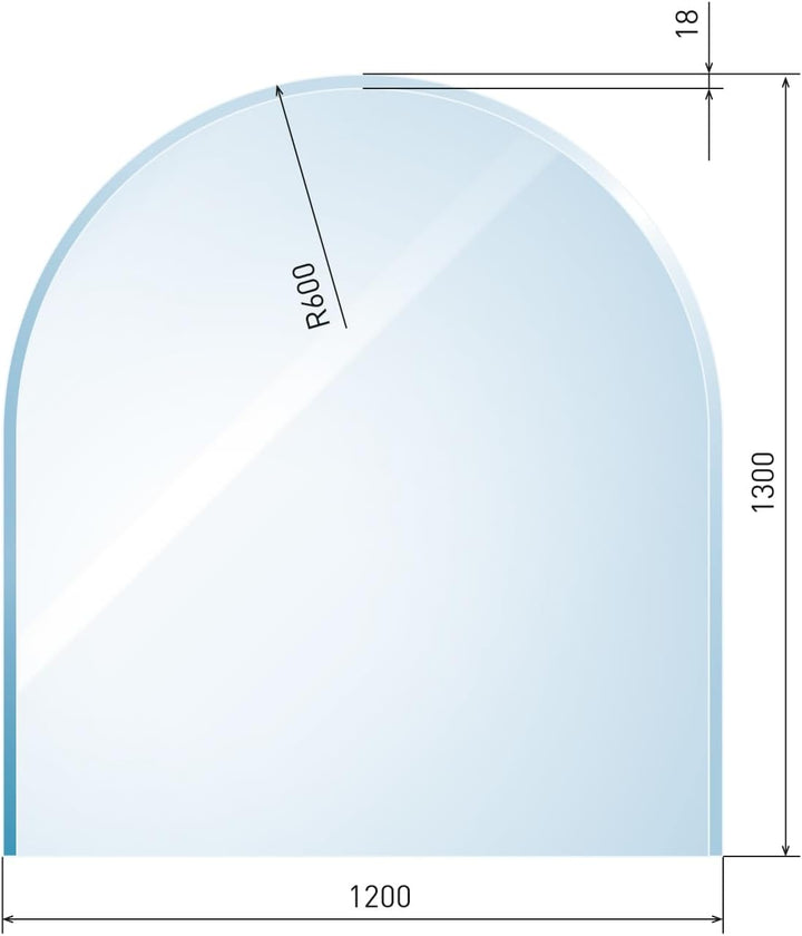raik B40012 Raik Kamin Glasplatte Zunge 4 inkl.