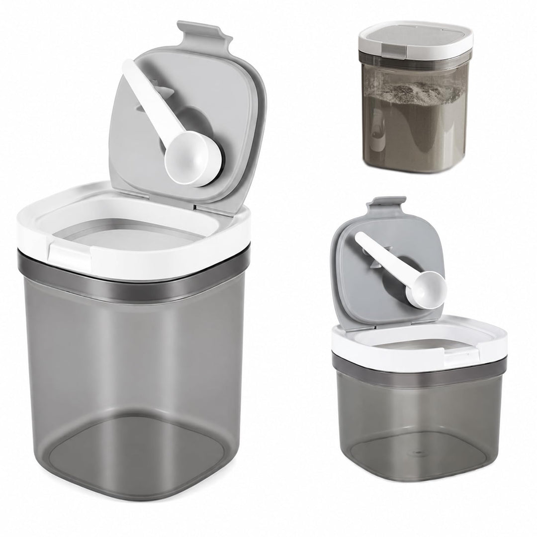 Kaffeedose Luftdicht 2er Set 800ml + 1300ml, Kaffeebohnen Behälter mit Deckel und Löffel, Stapelbare