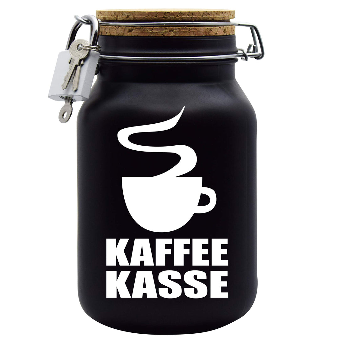 Spardose Kaffeekasse Geld Geschenk Idee Schwarz XL