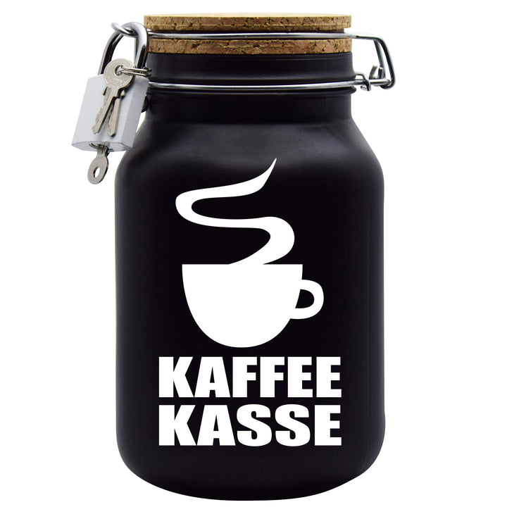 Spardose Kaffeekasse Geld Geschenk Idee Schwarz XL