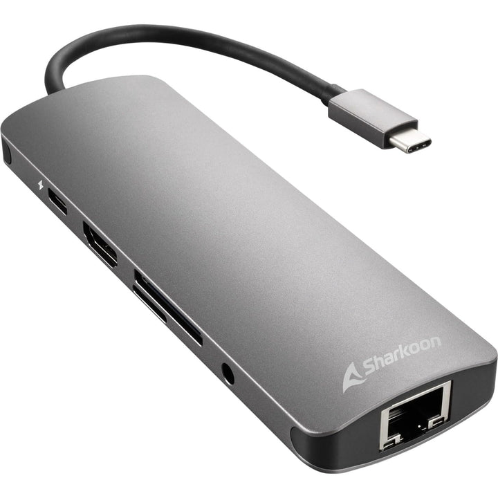 Sharkoon USB 3.0 Type C Combo Adapter Dark Grey, Dark Grey